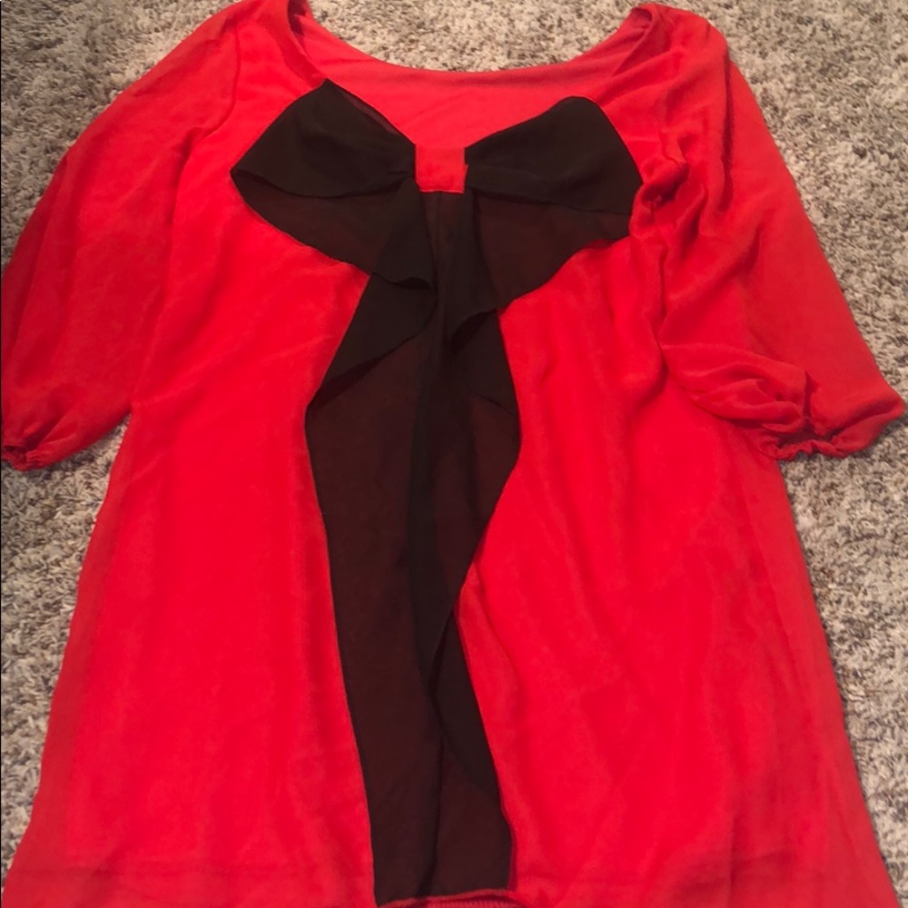 Bow Back Red Dress